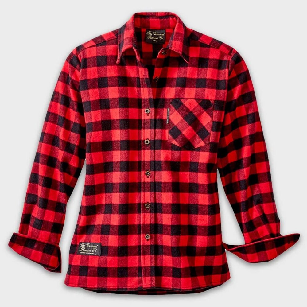 Vermont Flannel Women's shirt Medium Red Buffalo